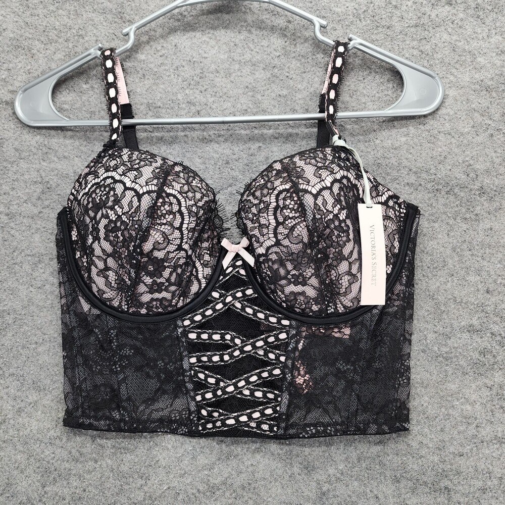 Victoria Secret Dream Angels Bra Top S-DD Lightly Lined Heritage Ribbon Slot
